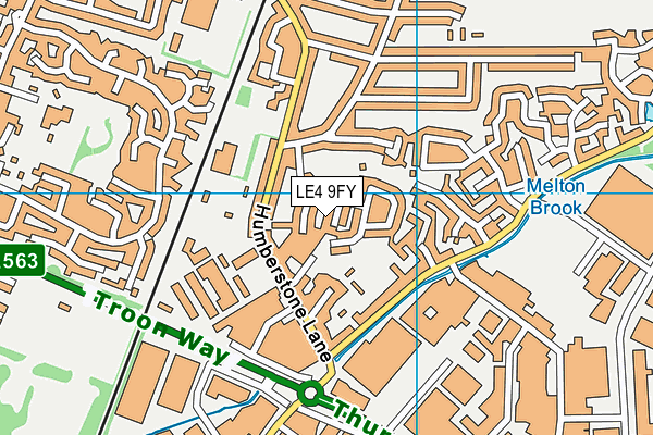 LE4 9FY map - OS VectorMap District (Ordnance Survey)