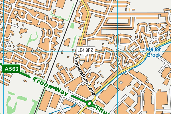 LE4 9FZ map - OS VectorMap District (Ordnance Survey)