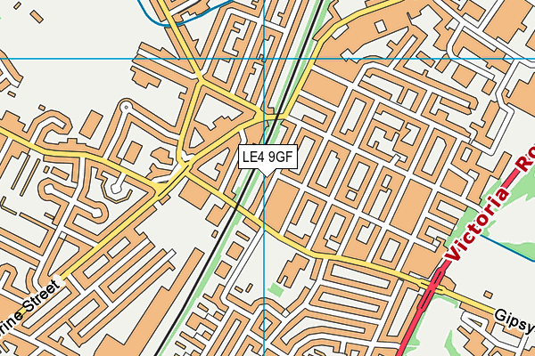 LE4 9GF map - OS VectorMap District (Ordnance Survey)