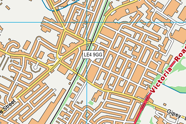 LE4 9GG map - OS VectorMap District (Ordnance Survey)
