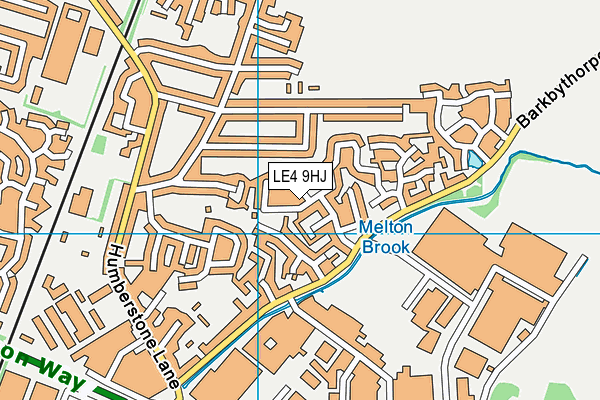 LE4 9HJ map - OS VectorMap District (Ordnance Survey)