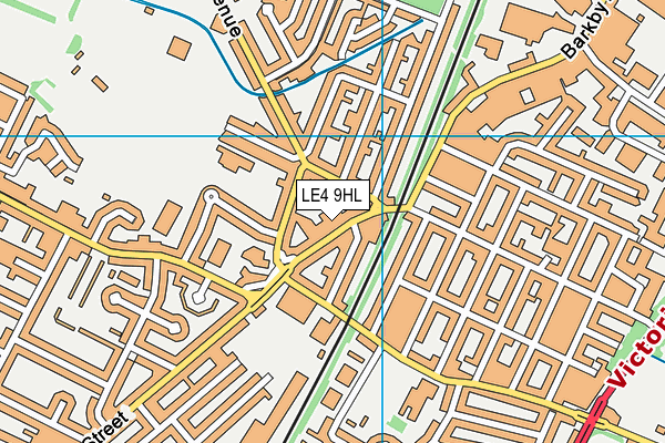 LE4 9HL map - OS VectorMap District (Ordnance Survey)