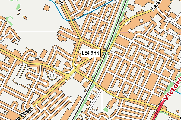 LE4 9HN map - OS VectorMap District (Ordnance Survey)
