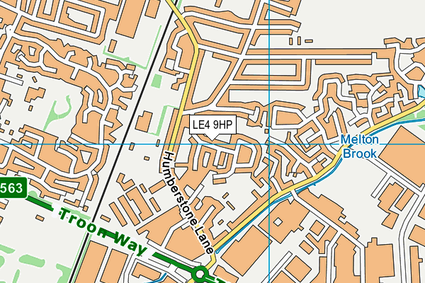 LE4 9HP map - OS VectorMap District (Ordnance Survey)