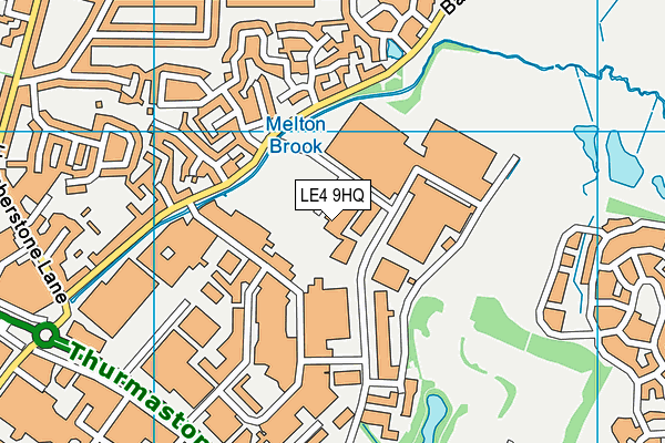 LE4 9HQ map - OS VectorMap District (Ordnance Survey)