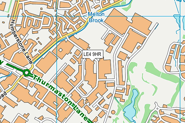 LE4 9HR map - OS VectorMap District (Ordnance Survey)