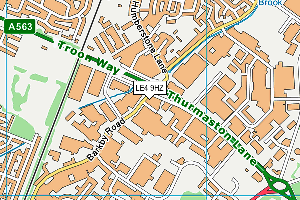 LE4 9HZ map - OS VectorMap District (Ordnance Survey)