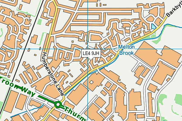 LE4 9JH map - OS VectorMap District (Ordnance Survey)