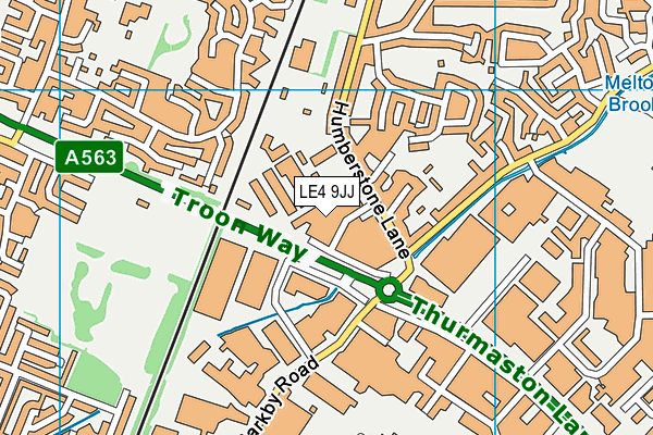 LE4 9JJ map - OS VectorMap District (Ordnance Survey)