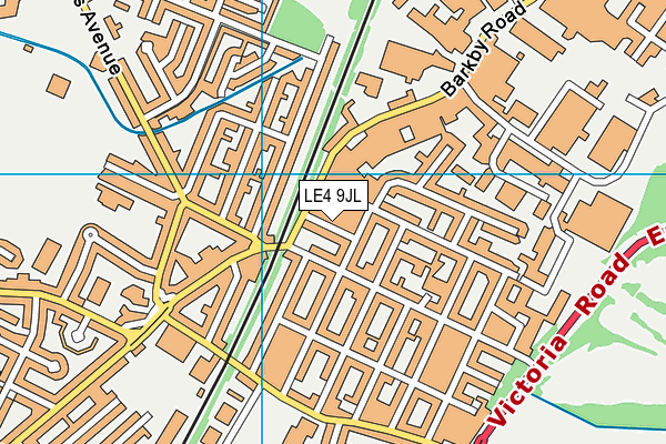 LE4 9JL map - OS VectorMap District (Ordnance Survey)