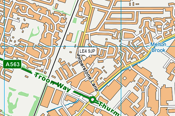 LE4 9JP map - OS VectorMap District (Ordnance Survey)