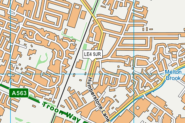 LE4 9JR map - OS VectorMap District (Ordnance Survey)