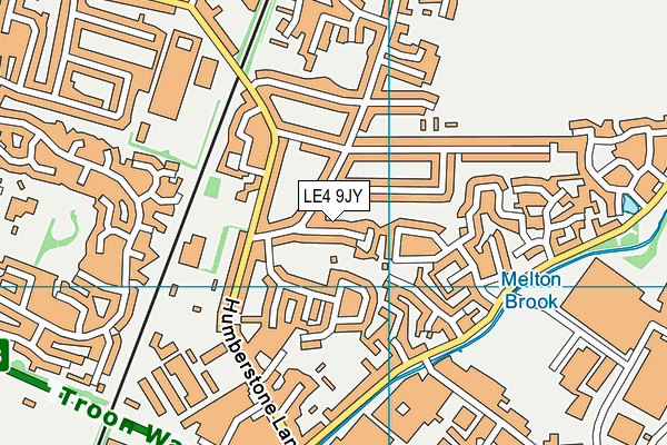 LE4 9JY map - OS VectorMap District (Ordnance Survey)
