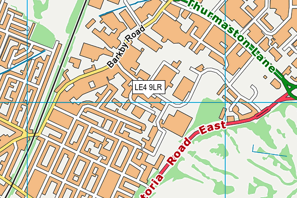LE4 9LR map - OS VectorMap District (Ordnance Survey)