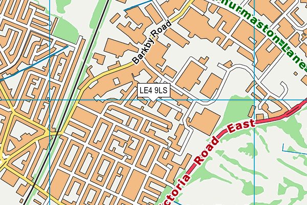 LE4 9LS map - OS VectorMap District (Ordnance Survey)
