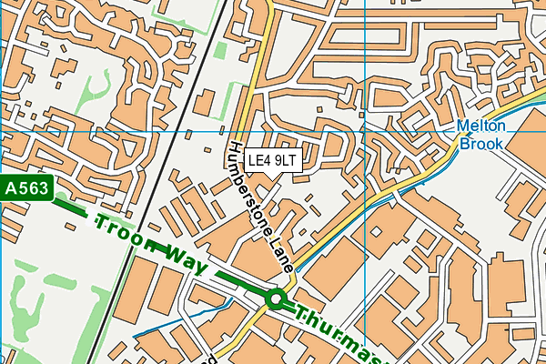 LE4 9LT map - OS VectorMap District (Ordnance Survey)