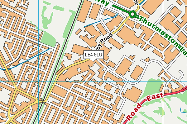 LE4 9LU map - OS VectorMap District (Ordnance Survey)