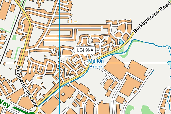 LE4 9NA map - OS VectorMap District (Ordnance Survey)