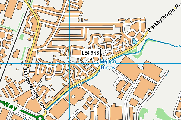 LE4 9NB map - OS VectorMap District (Ordnance Survey)