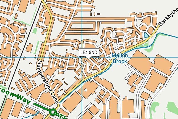 LE4 9ND map - OS VectorMap District (Ordnance Survey)