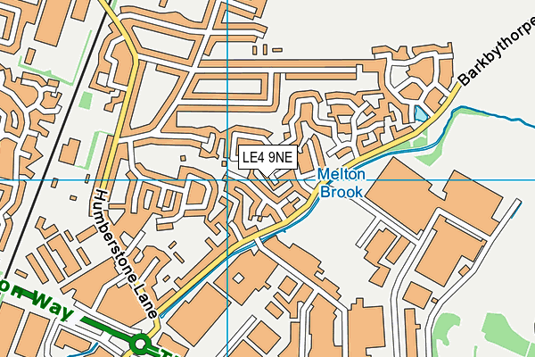 LE4 9NE map - OS VectorMap District (Ordnance Survey)