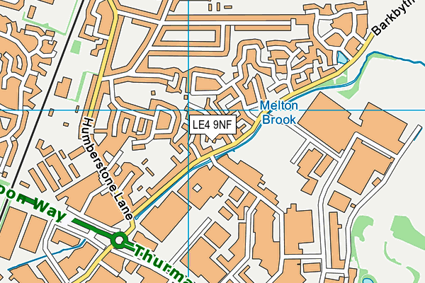 LE4 9NF map - OS VectorMap District (Ordnance Survey)
