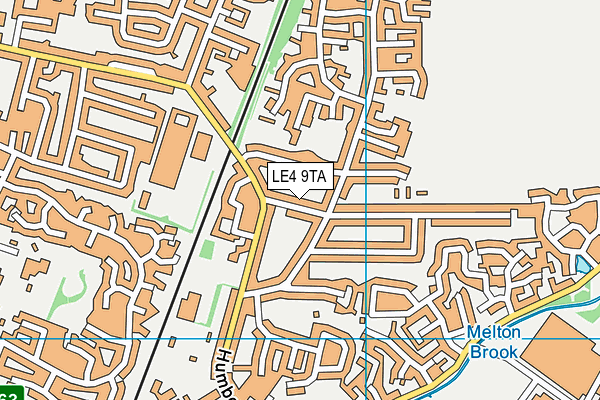 LE4 9TA map - OS VectorMap District (Ordnance Survey)