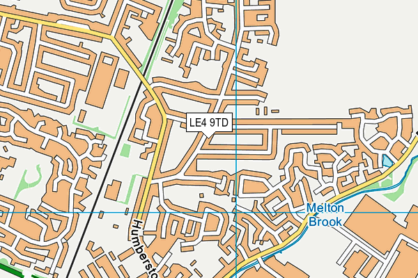 LE4 9TD map - OS VectorMap District (Ordnance Survey)