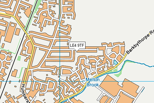 LE4 9TF map - OS VectorMap District (Ordnance Survey)