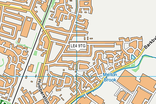 LE4 9TG map - OS VectorMap District (Ordnance Survey)