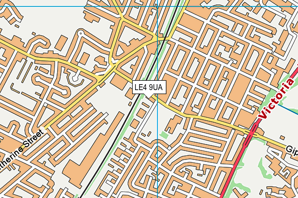 LE4 9UA map - OS VectorMap District (Ordnance Survey)