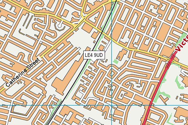 LE4 9UD map - OS VectorMap District (Ordnance Survey)