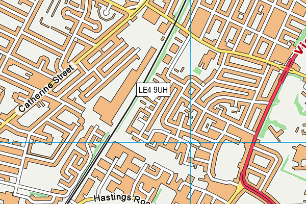 LE4 9UH map - OS VectorMap District (Ordnance Survey)