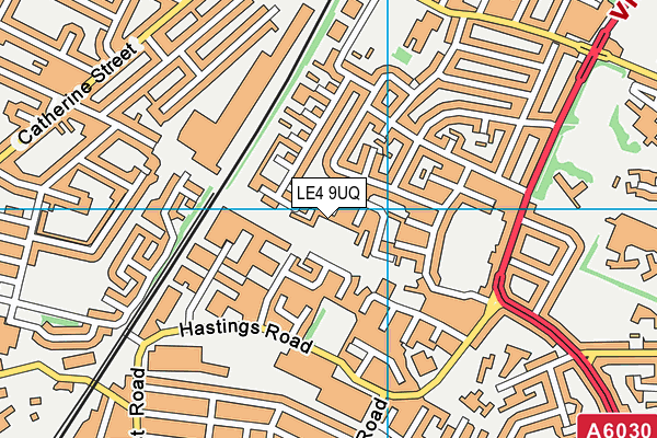LE4 9UQ map - OS VectorMap District (Ordnance Survey)