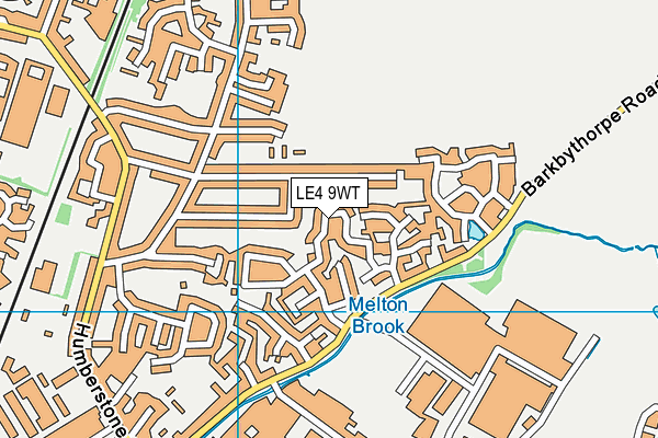 LE4 9WT map - OS VectorMap District (Ordnance Survey)