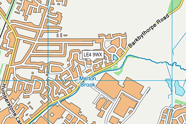 LE4 9WX map - OS VectorMap District (Ordnance Survey)