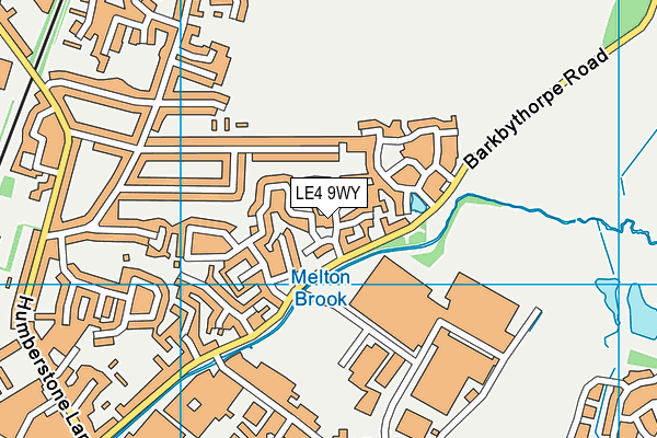 LE4 9WY map - OS VectorMap District (Ordnance Survey)
