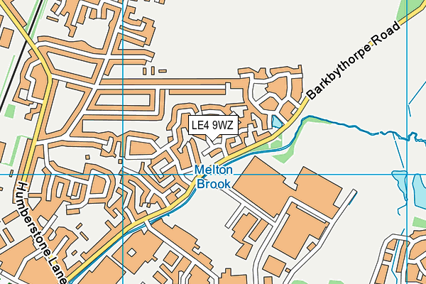 LE4 9WZ map - OS VectorMap District (Ordnance Survey)