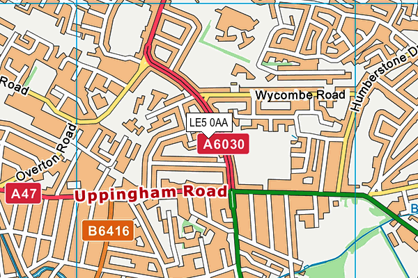 LE5 0AA map - OS VectorMap District (Ordnance Survey)