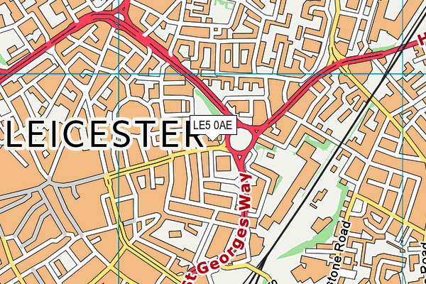 LE5 0AE map - OS VectorMap District (Ordnance Survey)