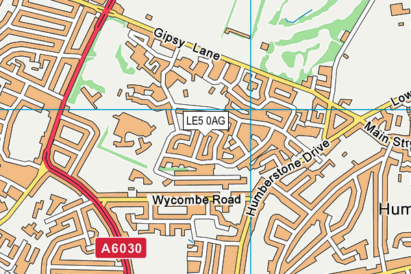 LE5 0AG map - OS VectorMap District (Ordnance Survey)
