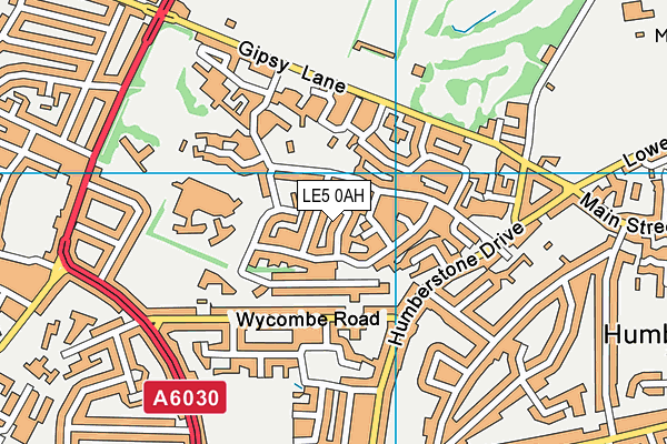 LE5 0AH map - OS VectorMap District (Ordnance Survey)