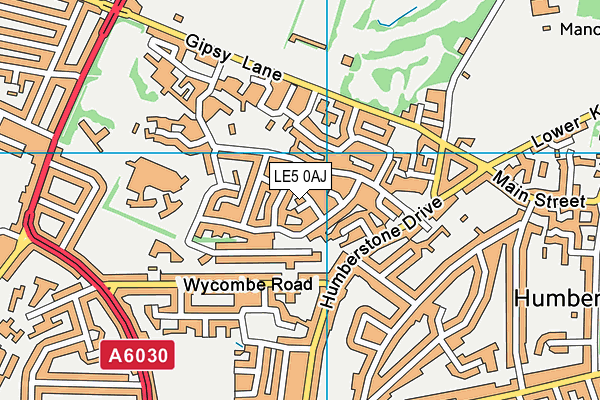 LE5 0AJ map - OS VectorMap District (Ordnance Survey)