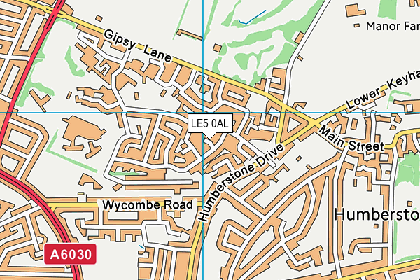 LE5 0AL map - OS VectorMap District (Ordnance Survey)