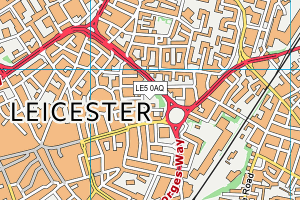 LE5 0AQ map - OS VectorMap District (Ordnance Survey)