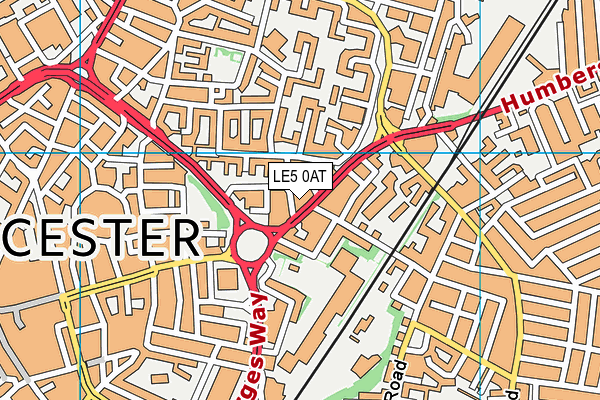 LE5 0AT map - OS VectorMap District (Ordnance Survey)