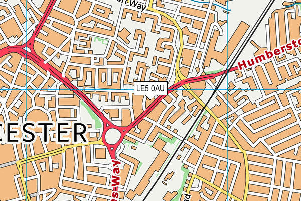 LE5 0AU map - OS VectorMap District (Ordnance Survey)