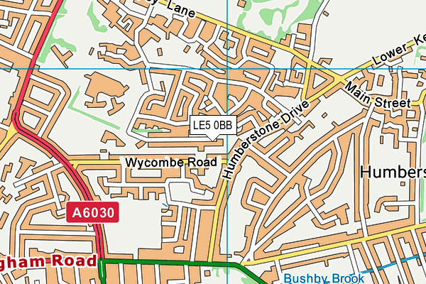 LE5 0BB map - OS VectorMap District (Ordnance Survey)