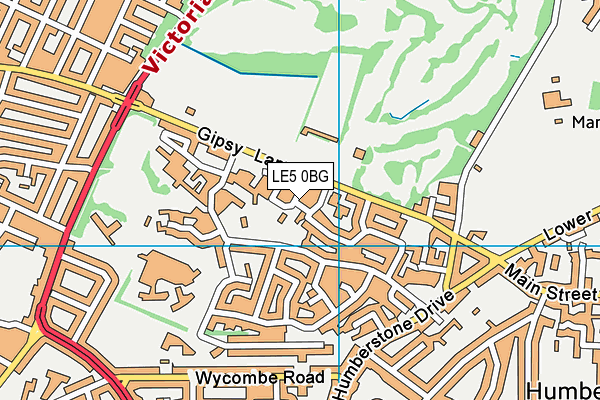 LE5 0BG map - OS VectorMap District (Ordnance Survey)