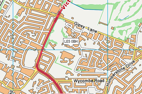 LE5 0BH map - OS VectorMap District (Ordnance Survey)